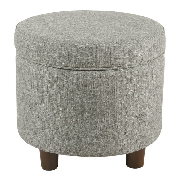 HomePop Round Storage Ottoman, Multiple Colors