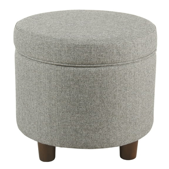 HomePop Round Storage Ottoman, Multiple Colors
