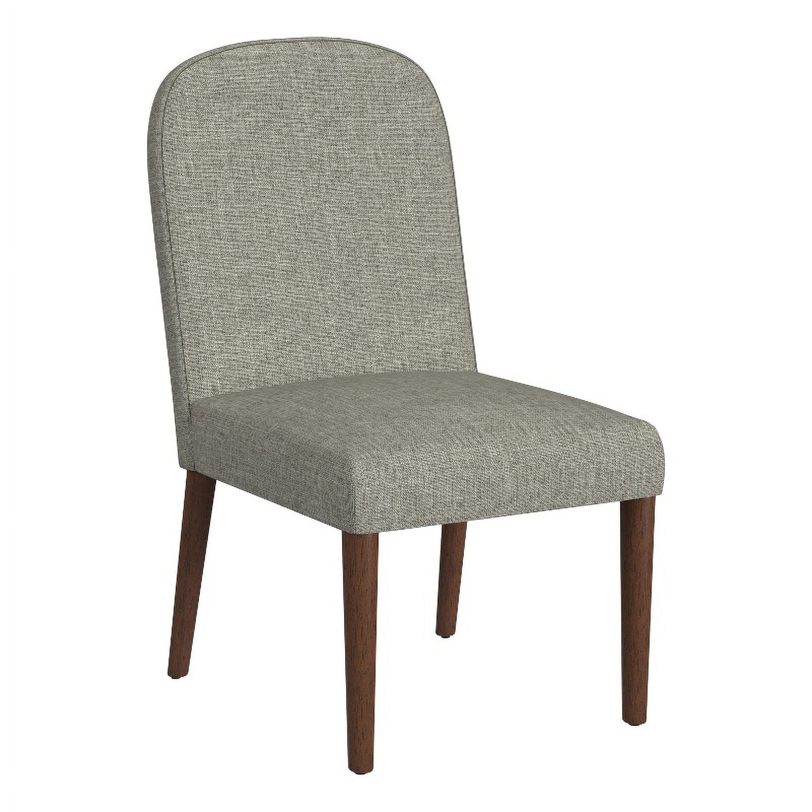 HomePop Rounded Back Upholstered Dining Chair, Gray HomePop Rounded Back Upholstered Dining Chair, Gray