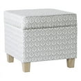 thumbnail image 1 of HomePop Square Storage Ottoman, Light Gray Print, 1 of 11