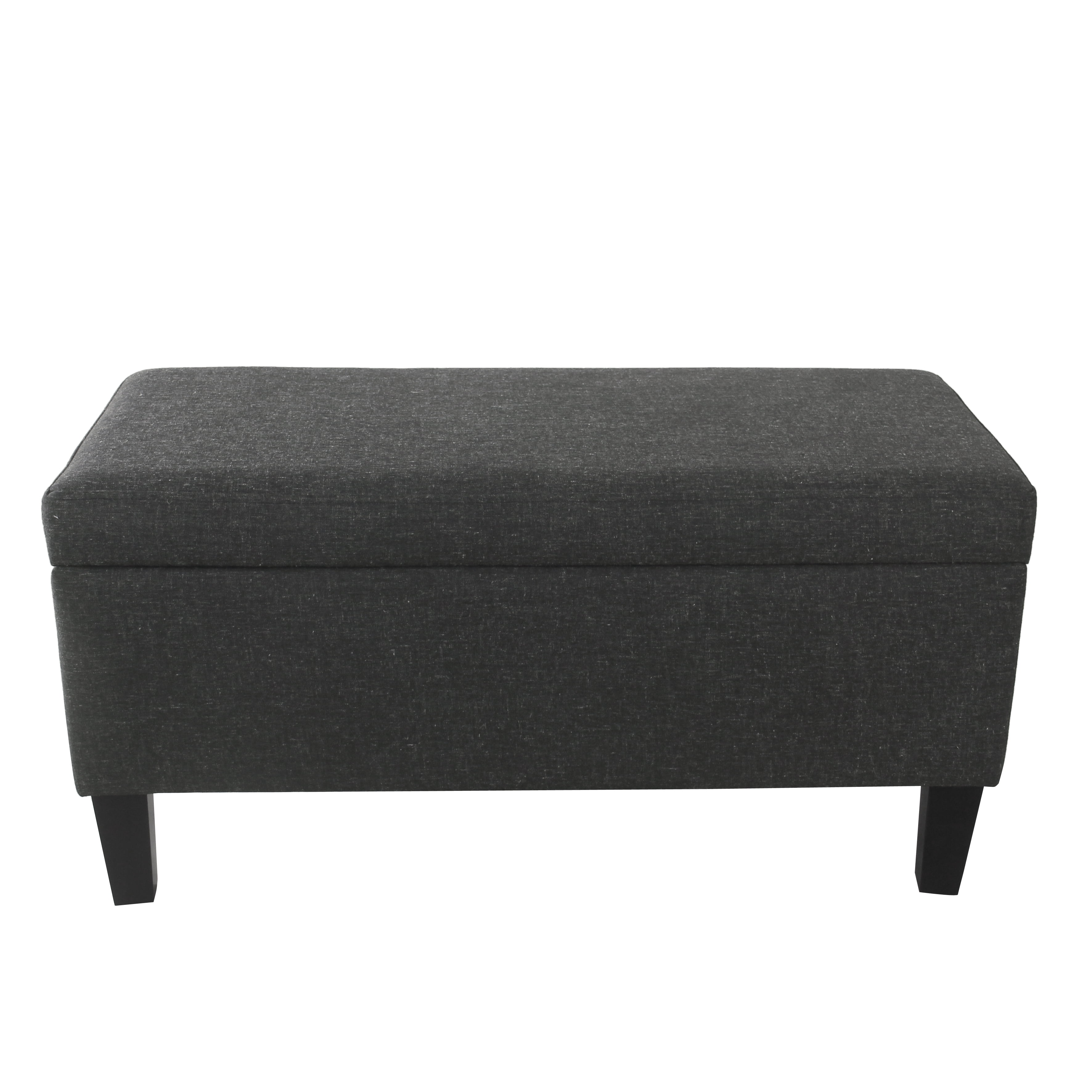 HomePop Storage Bench, Black