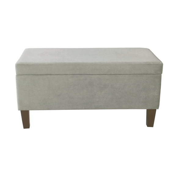 HomePop Storage Bench, Gray
