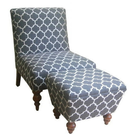 HomePop Susan Armless Accent Chair/ Ottoman Set, Multiple Colors