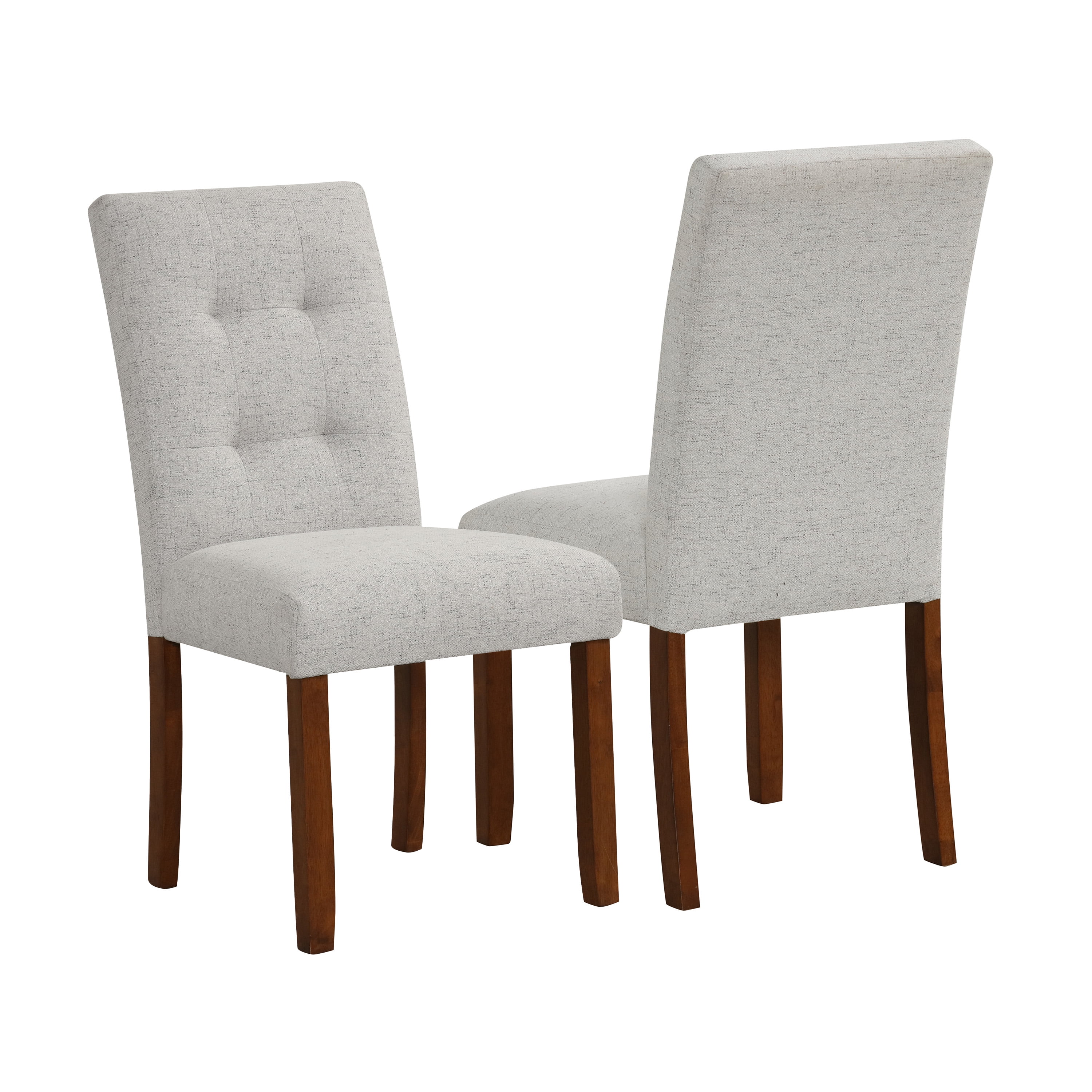 HomePop Tufted Back Dining Chair, Set of 2, Gray