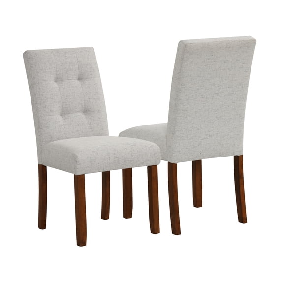 HomePop Tufted Back Dining Chair, Set of 2, Gray