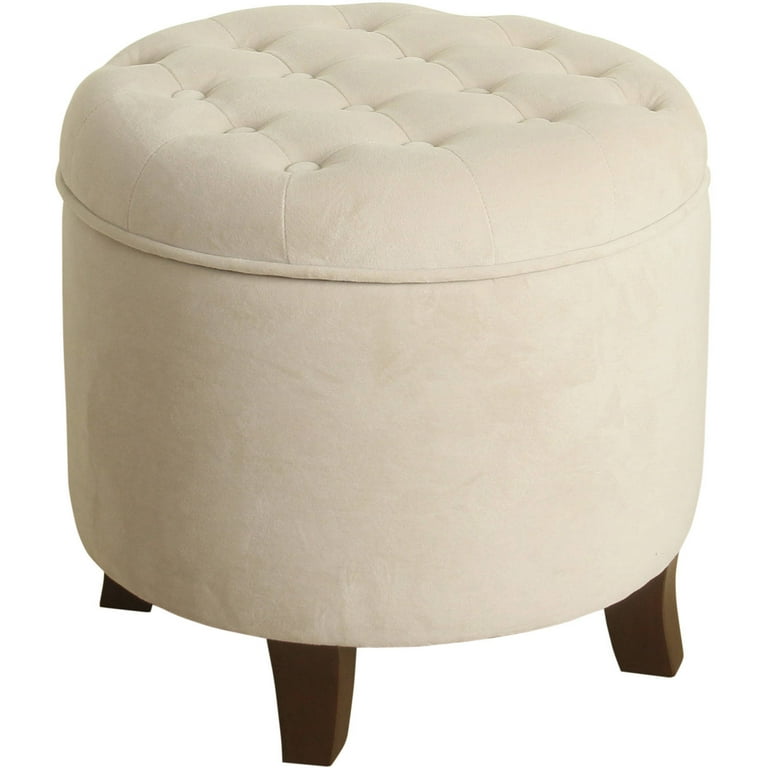 Homepop tufted round ottoman with storage deals