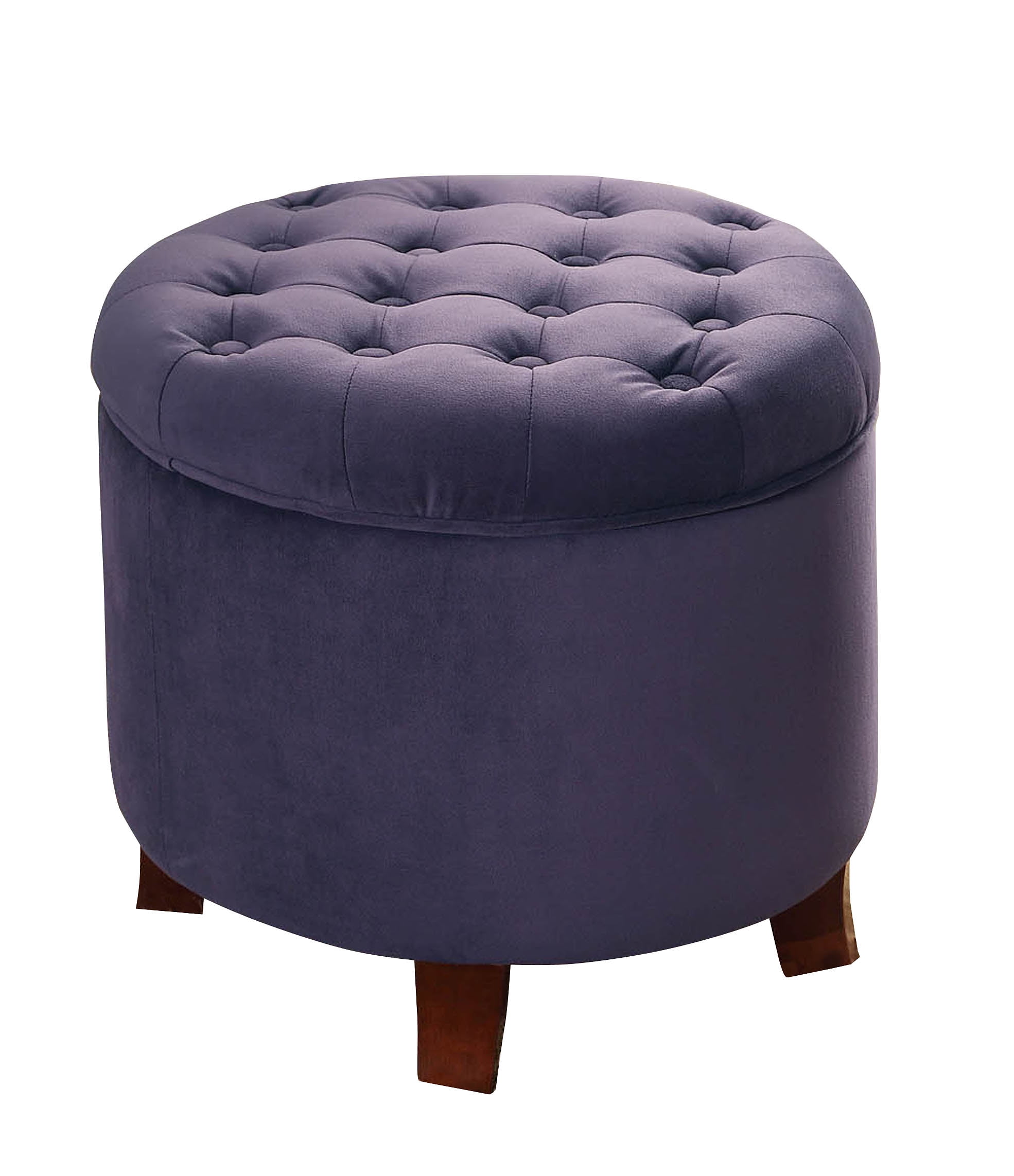 HomePop Tufted Round Ottoman with Storage, Multiple Colors