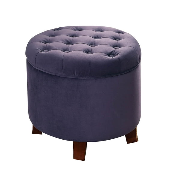 HomePop Tufted Round Ottoman with Storage, Multiple Colors