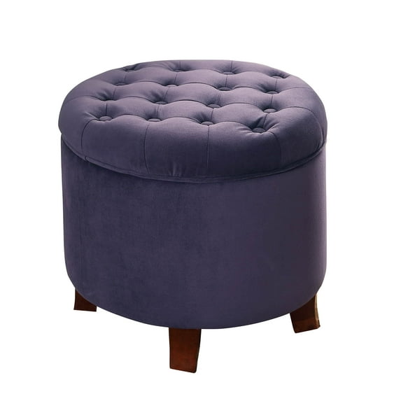 HomePop Tufted Round Ottoman with Storage, Multiple Colors