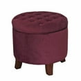 thumbnail image 1 of HomePop Tufted Round Ottoman with Storage, Red, 1 of 11