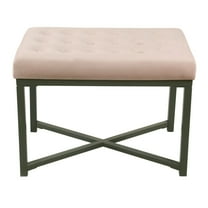 HomePop Tufted Velvet Ottoman - Pink