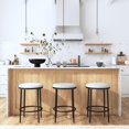 thumbnail image 1 of HomePop Upholstered Metal Barstool, 1 of 9