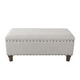 thumbnail image 1 of HomePop Upholstered Storage Bench, Brown, 1 of 15