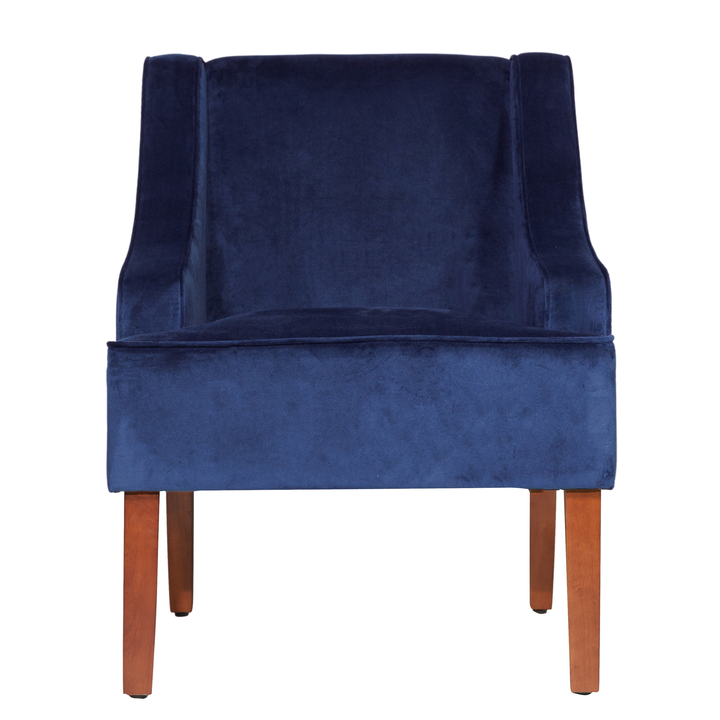 Homepop Velvet Swoop Arm Accent Chair