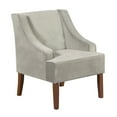 HomePop Velvet Swoop Arm Accent Chair