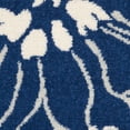thumbnail image 1 of 10' Navy Blue Floral Power Loom Runner Rug, 1 of 8