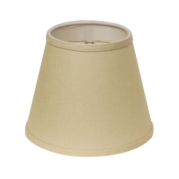 HomeRoots 470233 10 in. Hardback Empire Linen Lampshade - Parchment Biege, Warm White