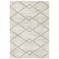 thumbnail image 1 of 10' X 13' Ivory And Grey Geometric Shag Power Loom Stain Resistant Area Rug, 1 of 5
