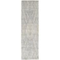 thumbnail image 1 of 10' Gray And Blue Abstract Hand Woven Runner Rug, 1 of 5