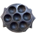 thumbnail image 1 of HomeRoots 554701 10 in. Black Cement Seven Tealight Round Candle Holder, 1 of 1