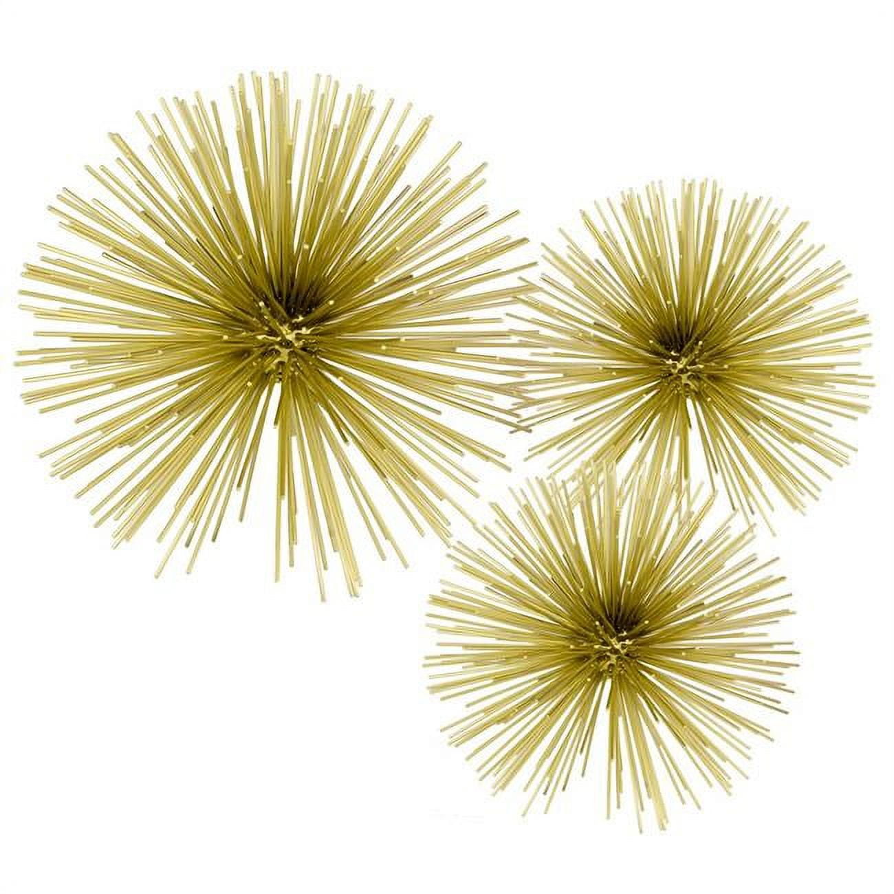 Contemporary Antique Gold Metal Urchin Sphere 10"