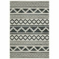 thumbnail image 1 of HomeRoots 10' x 13' Blue and Beige Geometric Stain Resistant Indoor Outdoor Area Rug, 1 of 10