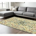 thumbnail image 1 of HomeRoots 574598 10 x 13 ft. Oriental Rectangle Area Rug with Fringe, Ivory, Orange & Navy Blue, 1 of 1