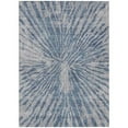 thumbnail image 1 of HomeRoots 588009 10 x 14 ft. Abstract Washable Indoor & Outdoor Rectangle Area Rug, Blue, Gray & Silver, 1 of 1