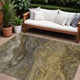 thumbnail image 1 of HomeRoots 577828 10 x 14 ft. Abstract Washable Indoor & Outdoor Rectangle Area Rug, Brown, Taupe & Chocolate, 1 of 5