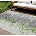 thumbnail image 1 of HomeRoots 582391 10 x 14 ft. Abstract Washable Indoor & Outdoor Rectangle Area Rug, Green & Silver, 1 of 5