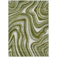 thumbnail image 1 of HomeRoots 585243 10 x 14 ft. Abstract Washable Indoor & Outdoor Rectangle Area Rug, Olive Green, Gray & Ivory, 1 of 1