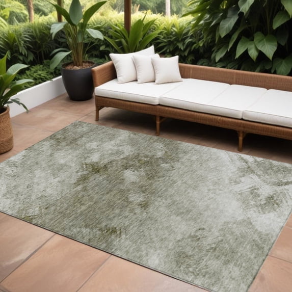 HomeRoots 577528 10 x 14 ft. Abstract Washable Indoor & Outdoor Rectangle Area Rug, Taupe, Beige & Brown