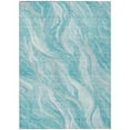 thumbnail image 1 of HomeRoots 583003 10 x 14 ft. Abstract Washable Indoor & Outdoor Rectangle Area Rug, Teal Blue, Aqua & Ivory, 1 of 1