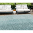 thumbnail image 1 of HomeRoots 588237 10 x 14 ft. Abstract Washable Indoor & Outdoor Rectangle Area Rug, Teal Blue & Aqua, 1 of 1