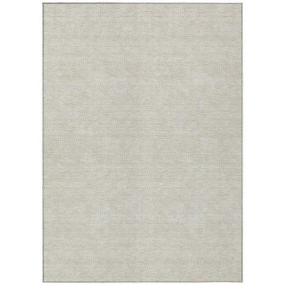 HomeRoots 602340 10 x 14 ft. Beige & Ivory Geometric Washable Indoor & Outdoor Rectangle Area Rug