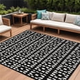 thumbnail image 1 of HomeRoots 613764 10 x 14 ft. Black & Ivory Geometric Washable Indoor & Outdoor Rectangle Area Rug, 1 of 1