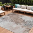 thumbnail image 1 of HomeRoots 617412 10 x 14 ft. Brown Ivory & Gray Abstract Washable Indoor & Outdoor Rectangle Area Rug, 1 of 1
