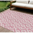 thumbnail image 1 of HomeRoots 578867 10 x 14 ft. Geometric Washable Indoor & Outdoor Rectangle Area Rug, Blush & Ivory, 1 of 1