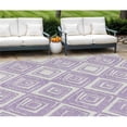 thumbnail image 1 of HomeRoots 589961 10 x 14 ft. Geometric Washable Indoor & Outdoor Rectangle Area Rug, Lavender & Ivory, 1 of 1