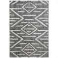 thumbnail image 1 of HomeRoots  10 x 14 ft. Gray & Ivory Geometric Power Loom Stain Resistant Rectangle Area Rug - Gray and Ivory - 10 x 14 ft., 1 of 1