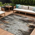 thumbnail image 1 of HomeRoots 615865 10 x 14 ft. Gray Rust & Ivory Abstract Washable Indoor & Outdoor Rectangle Area Rug, 1 of 1