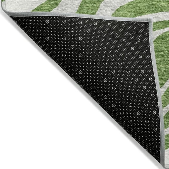 HomeRoots 600611 10 x 14 ft. Green & Ivory Animal Print Washable Indoor & Outdoor Rectangle Area Rug