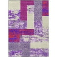 thumbnail image 1 of HomeRoots 612435 10 x 14 ft. Lavender, Ivory & Red Geometric Washable Indoor & Outdoor Rectangle Area Rug, 1 of 1