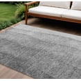 thumbnail image 1 of 10' X 14' Gray Silver And Charcoal Ombre Washable Indoor Outdoor Area Rug, 1 of 5