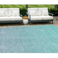 thumbnail image 1 of HomeRoots 588989 10 x 14 ft. Ombre Washable Indoor & Outdoor Rectangle Area Rug, Sky Blue & Teal Blue, 1 of 5