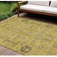 thumbnail image 1 of 10' X 14' Gold Wheat And Gray Oriental Washable Indoor Outdoor Area Rug, 1 of 5