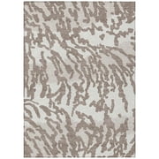 HomeRoots 591326 10 x 14 ft. Taupe, Brown & Ivory Animal Print Washable Indoor & Outdoor Rectangle Area Rug