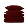thumbnail image 1 of HomeRoots 528378 11 x 15 x 3.5 in. Burgundy King Size Cotton Blend 650 Thread Count Washable Duvet Cover Set, 1 of 5
