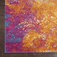 thumbnail image 1 of 12' Blue Abstract Power Loom Runner Rug, 1 of 8