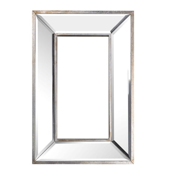 Bed Bath & Beyond 12" Rectangle Wall Mounted Accent Mirror - Black